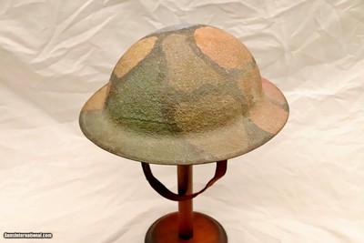 WWI Painted Helmet, Multi Panel Colors