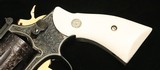 S&W Mod 19-2, Engraved / Ivory / Gold Inlay / Gold Plated, Un-Fired, c.1967 - 15 of 20
