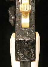 S&W Mod 19-2, Engraved / Ivory / Gold Inlay / Gold Plated, Un-Fired, c.1967 - 17 of 20