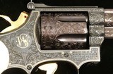 S&W Mod 19-2, Engraved / Ivory / Gold Inlay / Gold Plated, Un-Fired, c.1967 - 4 of 20