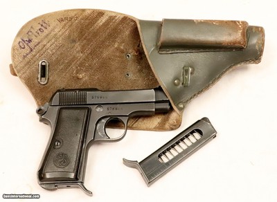Beretta M-1935, Dated 1944, Original Finish, Holster & 2 Mags, Exc.