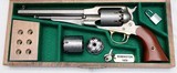 REMINGTON, (UBERTI) M-1858, Revolver, Cased, w/ .45 C.F. Cylinder, Un-Fired Condition - 1 of 20