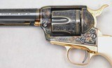 Colt, SAA, By Master Engraver R. Nott, Cased, Engraved, Gold Inlay, Gold Plated, Blue / Case & Ivory Grips - 4 of 20