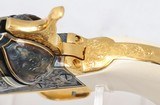 Colt, SAA, By Master Engraver R. Nott, Cased, Engraved, Gold Inlay, Gold Plated, Blue / Case & Ivory Grips - 8 of 20