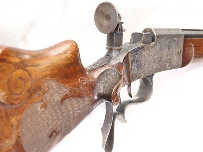 Schuetzen, System Aydt, 8.15x46R, Original Sights, Engraved, Identified, Excellent - Image 5 of 20
