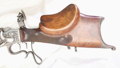 Schuetzen, System Aydt, 8.15x46R, Original Sights, Engraved, Identified, Excellent - Image 15 of 20