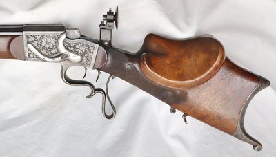 Schuetzen, System Aydt, 8.15x46R, Original Sights, Engraved, Identified, Excellent - Image 12 of 20