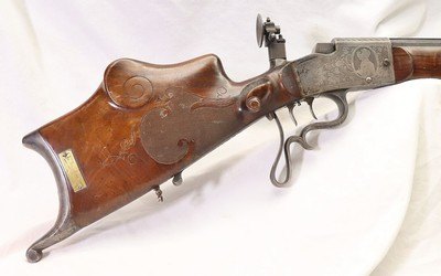 Schuetzen, System Aydt, 8.15x46R, Original Sights, Engraved, Identified, Excellent - Image 2 of 20