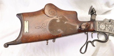 Schuetzen, System Aydt, 8.15x46R, Original Sights, Engraved, Identified, Excellent - Image 3 of 20