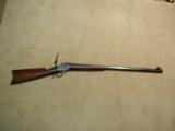 EARLY WIN. 1885 HIGHWALL SINGLE SHOT OCTAGON RIFLE, SCARCE CAL .38-56 WCF- 1 of 23