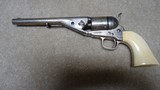 MODEL 1861 NAVY CARTRIDGE “CONVERSION” IN .38 COLT CENTER FIRE, RARE FACTORY NICKEL AND IVORY. - 2 of 16