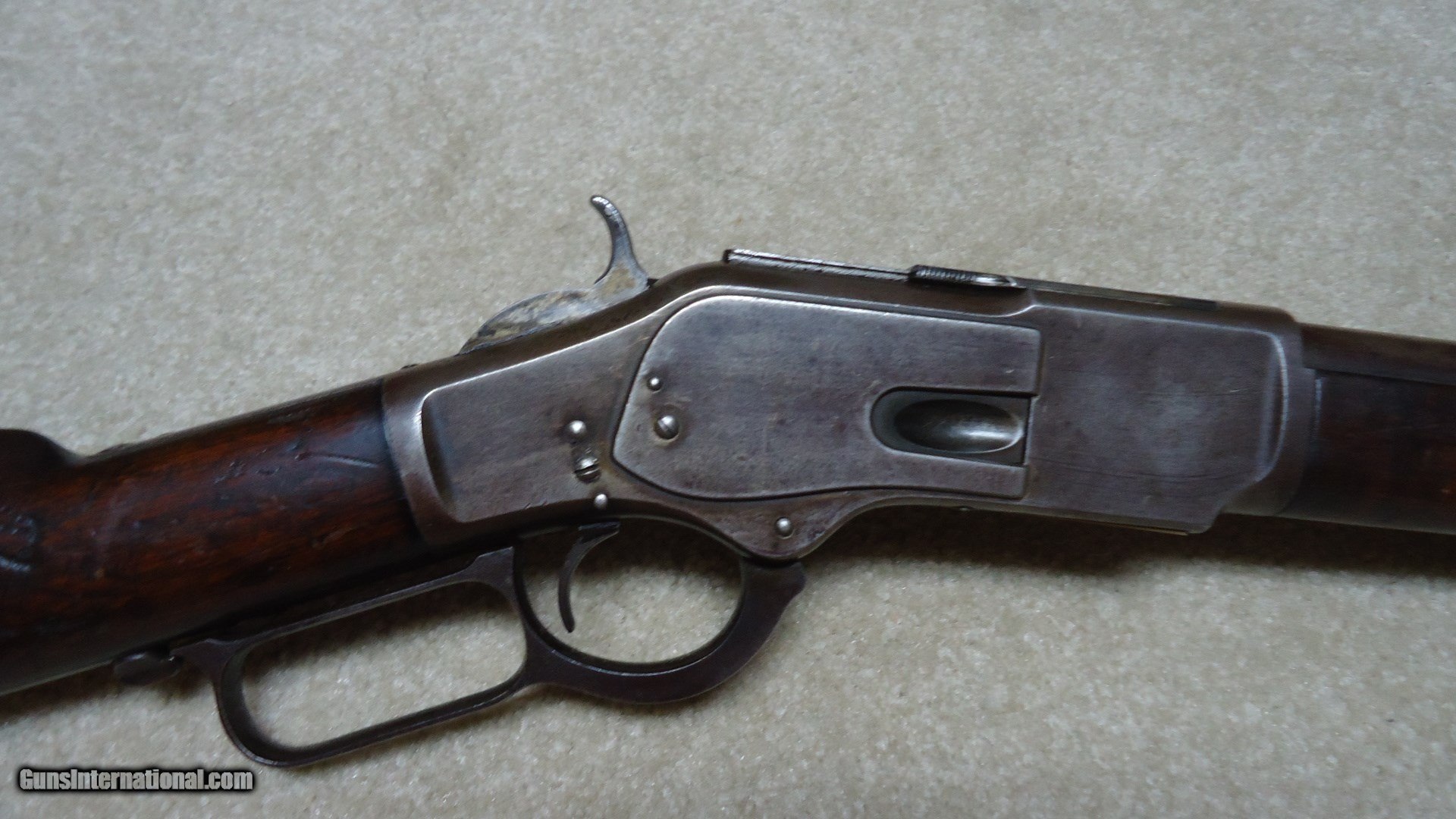 EARLY 1873 2ND. MODEL ROUND BARREL RIFLE, .44-40 CALIBER, #56XXX