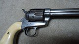 EARLY SAA, .44-40, 7 ½” ETCHED BARREL REVOLVER, MELLOW IVORY GRIPS, FACTORY LETTER, #98XXX, MADE 1884. - 12 of 25