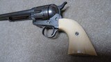 EARLY SAA, .44-40, 7 ½” ETCHED BARREL REVOLVER, MELLOW IVORY GRIPS, FACTORY LETTER, #98XXX, MADE 1884. - 10 of 25