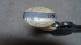 EARLY SAA, .44-40, 7 ½” ETCHED BARREL REVOLVER, MELLOW IVORY GRIPS, FACTORY LETTER, #98XXX, MADE 1884. - 15 of 25