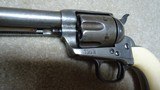 EARLY SAA, .44-40, 7 ½” ETCHED BARREL REVOLVER, MELLOW IVORY GRIPS, FACTORY LETTER, #98XXX, MADE 1884. - 9 of 25