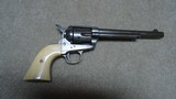 EARLY SAA, .44-40, 7 ½” ETCHED BARREL REVOLVER, MELLOW IVORY GRIPS, FACTORY LETTER, #98XXX, MADE 1884. - 1 of 25