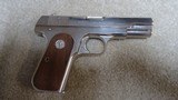 RARELY SEEN, HIGH CONDITION COLT 1908 POCKET HAMMERLESS .380 ACP IN FACTORY NICKEL FINISH, MADE 1928 - 3 of 18