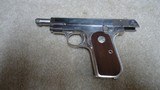 RARELY SEEN, HIGH CONDITION COLT 1908 POCKET HAMMERLESS .380 ACP IN FACTORY NICKEL FINISH, MADE 1928 - 18 of 18