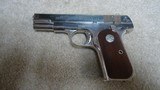 RARELY SEEN, HIGH CONDITION COLT 1908 POCKET HAMMERLESS .380 ACP IN FACTORY NICKEL FINISH, MADE 1928 - 6 of 18