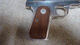 RARELY SEEN, HIGH CONDITION COLT 1908 POCKET HAMMERLESS .380 ACP IN FACTORY NICKEL FINISH, MADE 1928 - 5 of 18
