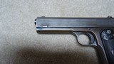 VERY EARLY MODEL 1903 .38 ACP POCKET HAMMER AUTO PISTOL, #19XXX, MADE 1904 WITH ROUND “STUB” HAMMER - 9 of 14