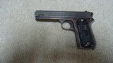 VERY EARLY MODEL 1903 .38 ACP POCKET HAMMER AUTO PISTOL, #19XXX, MADE 1904 WITH ROUND “STUB” HAMMER - 2 of 14