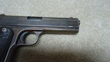 VERY EARLY MODEL 1903 .38 ACP POCKET HAMMER AUTO PISTOL, #19XXX, MADE 1904 WITH ROUND “STUB” HAMMER - 12 of 14