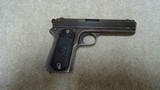 VERY EARLY MODEL 1903 .38 ACP POCKET HAMMER AUTO PISTOL, #19XXX, MADE 1904 WITH ROUND “STUB” HAMMER - 1 of 14