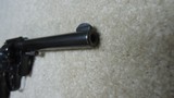 PRE-WAR, LIMITED PRODUCTION .22 LONG RIFLE CHAMBERED OFFICIAL POLICE, 6”
WITH “T. H. P. No. 4” STAMPED BUTT - 15 of 15