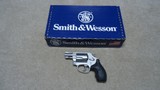 S&W MODEL 637-2 STAINLESS STEEL, 1.875" BARREL,  AIRWEIGHT .38 SPECIAL +P CALIBER "J" FRAME REVOLVER. - 1 of 5