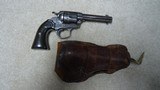  COLORFUL, FRONTIER USED BISLEY WITH HOLSTER, .32-20, 4 3/4" BARREL, #310XXX, MADE 1909. - 1 of 15