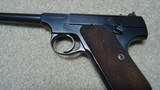 SUPERB CONDITION AND RARE WORLD WAR II PRODUCTION (!) COLT WOODSMAN .22 AUTO PISTOL, 6 7/8",
MADE 1942. - 11 of 16