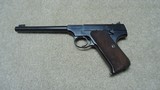 SUPERB CONDITION AND RARE WORLD WAR II PRODUCTION (!) COLT WOODSMAN .22 AUTO PISTOL, 6 7/8",
MADE 1942. - 1 of 16