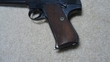 SUPERB CONDITION AND RARE WORLD WAR II PRODUCTION (!) COLT WOODSMAN .22 AUTO PISTOL, 6 7/8",
MADE 1942. - 12 of 16