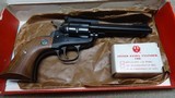 EARLY RUGER NEW MODEL SUPER SINGLE SIX .22 LR AND .22 MAGNUM CONVERTIBLE, MADE 1978, NEW IN BOX - 2 of 9