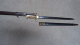 1870 USN MARKED BAYONET AND LEATHER SCABBARD FOR REM./SPRINGFIELD 1870 ROLLING BLOCK NAVY .50-70 RIFLE - 20 of 20