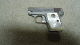 RARE NICKEL FINISH AND "DEEP DISH" COLT MEDALLION PEARL GRIPS, 1908 .25 ACP AUTO PISTOL, #191XXX, MADE 1918 - 3 of 10