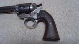 EXTREMELY RARE FACTORY NICKEL FINISHED BISLEY, .45 COLT WITH 7 1/2" BARREL, FACTORY LETTER, #209XXX, MADE 1901 - 12 of 17