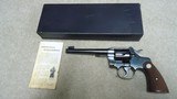 MINTY, RARE .32 NEW POLICE (.32 S&W L.) OFFICERS MODEL HEAVY BARREL TARGET REVOLVER, WITH ORIGINAL BOX