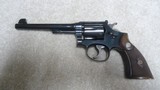 BEAUTIFUL CONDITION S&W PRE-WAR TARGET MODEL 1905 .38 HAND EJECTOR, 4TH CHANGE, #656XXX, MADE LATE 1930s