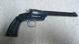 ANTIQUE, BRIGHT BLUE RARE 1891 SINGLE SHOT TARGET PISTOL, .22 LONG RIFLE, 8