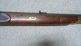  JONATHAN BROWNING MOUNTAIN RIFLE IN .50 CALIBER PERCUSSION WITH BRASS MOUNTINGS. - 10 of 22