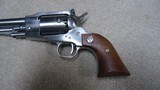 RUGER STAINLESS STEEL PERCUSSION OLD ARMY .45 REVOLVER WITH ADJUSTABLE SIGHTS, #145-03XXX, MADE 1977 - 11 of 13