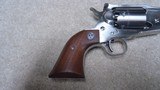 RUGER STAINLESS STEEL PERCUSSION OLD ARMY .45 REVOLVER WITH ADJUSTABLE SIGHTS, #145-03XXX, MADE 1977 - 12 of 13