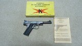 RARE, UNUSUAL AMERICAN AUTO PISTOL: J. KIMBALL ARMS CO. .30 CARBINE CAL. AUTO PISTOL, ONLY 250 300 MADE IN 1955.