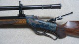 SPECTACULAR, FULL FANCY CUSTOM BALLARD RIFLE CO., CODY, WYOMING, No. 7 LONG RANGE MODEL IN .45-90 CALIBER - 4 of 21
