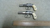 TWO MATCHING FACTORY ENGRAVED ALLEN & THURBER SINGLE SHOT BAR-HAMMER DERRINGERS WITH IVORY GRIPS - 1 of 10