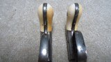 TWO MATCHING FACTORY ENGRAVED ALLEN & THURBER SINGLE SHOT BAR-HAMMER DERRINGERS WITH IVORY GRIPS - 6 of 10