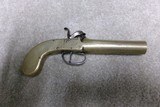 VERY UNUSUAL ALL BRASS PERCUSSION SINGLE SHOT .62 CALIBER PISTOL. All metal handguns are scarce and this one has great visual appeal.  It is unmarked - 2 of 5